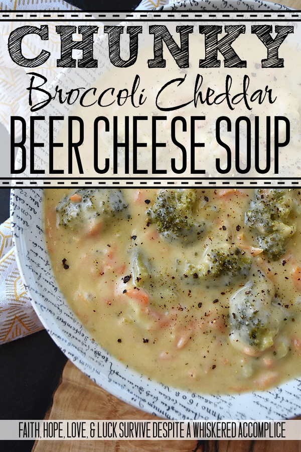 Chunky Broccoli Cheddar Beer Cheese Soup - There's nothing quite like a hearty, chunky one-pot soup to warm you up on a chilly day. This beer cheese soup, made with tender broccoli florets and grated carrots, packs a punch of flavor with the addition of tangy extra sharp cheese, spicy brown mustard, and a bottle of your favorite lager beer. When served with a side of fresh bread, muffins, or biscuits, this soup becomes the ultimate comfort meal.