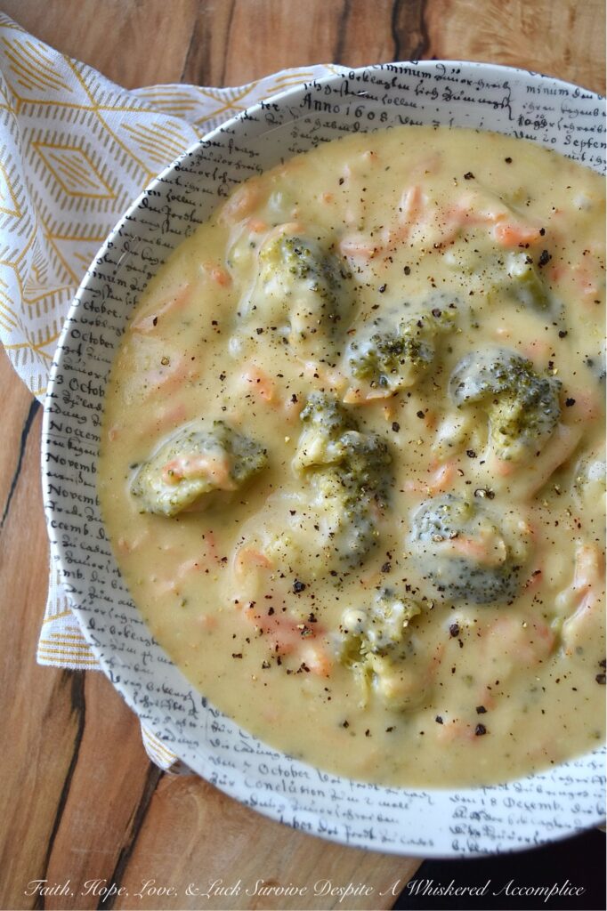 Chunky Broccoli Cheddar Beer Cheese Soup - There's nothing quite like a hearty, chunky one-pot soup to warm you up on a chilly day. This beer cheese soup, made with tender broccoli florets and grated carrots, packs a punch of flavor with the addition of tangy extra sharp cheese, spicy brown mustard, and a bottle of your favorite lager beer. When served with a side of fresh bread, muffins, or biscuits, this soup becomes the ultimate comfort meal.