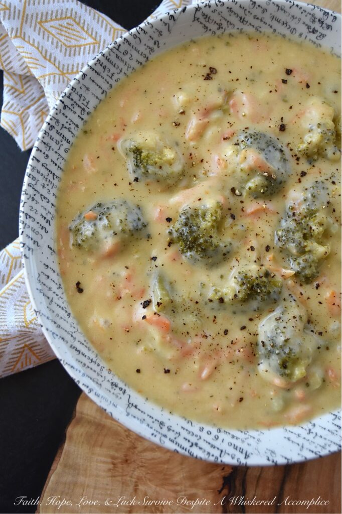 Chunky Broccoli Cheddar Beer Cheese Soup - There's nothing quite like a hearty, chunky one-pot soup to warm you up on a chilly day. This beer cheese soup, made with tender broccoli florets and grated carrots, packs a punch of flavor with the addition of tangy extra sharp cheese, spicy brown mustard, and a bottle of your favorite lager beer. When served with a side of fresh bread, muffins, or biscuits, this soup becomes the ultimate comfort meal.