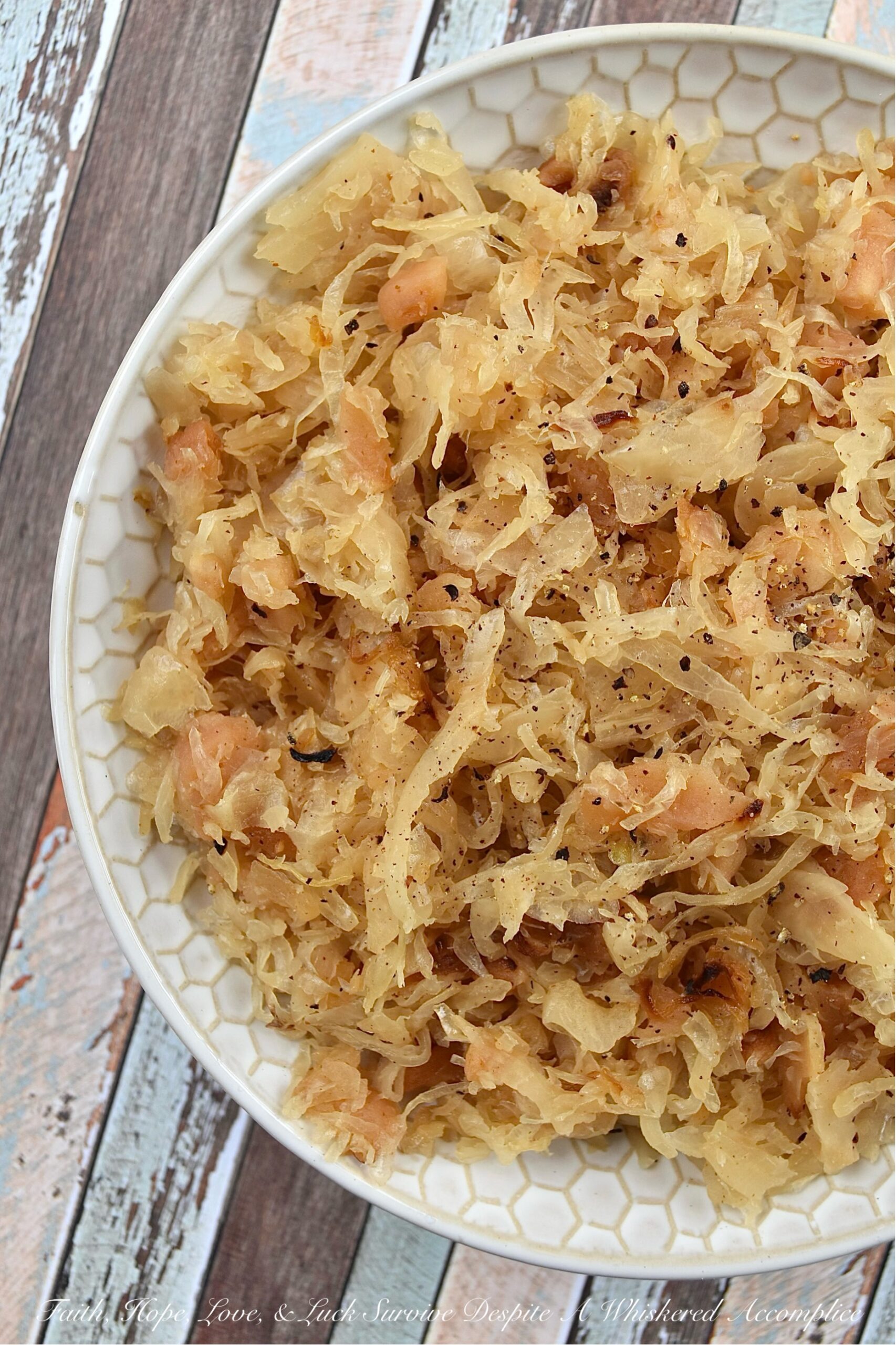 Dried Apple & Bourbon Oven-Baked Sauerkraut