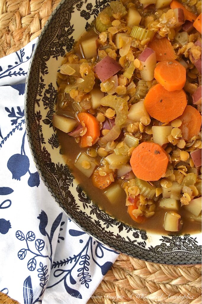 Healthy Crockpot Balsamic Italian Lentil Soup - This healthy crockpot soup is the perfect solution for those busy weeknights when you want something quick and easy for dinner, but also want to enjoy a guilt-free meal. Balsamic vinegar and honey give this soup a tangy and slightly sweet flavor, which pairs perfectly with the earthiness of the lentils, Italian seasoning, and fresh vegetables it contains. And, since this soup is slow-cooked, the vegetables and lentils retain their texture and don't turn into mush like they sometimes do when cooked on a stovetop.