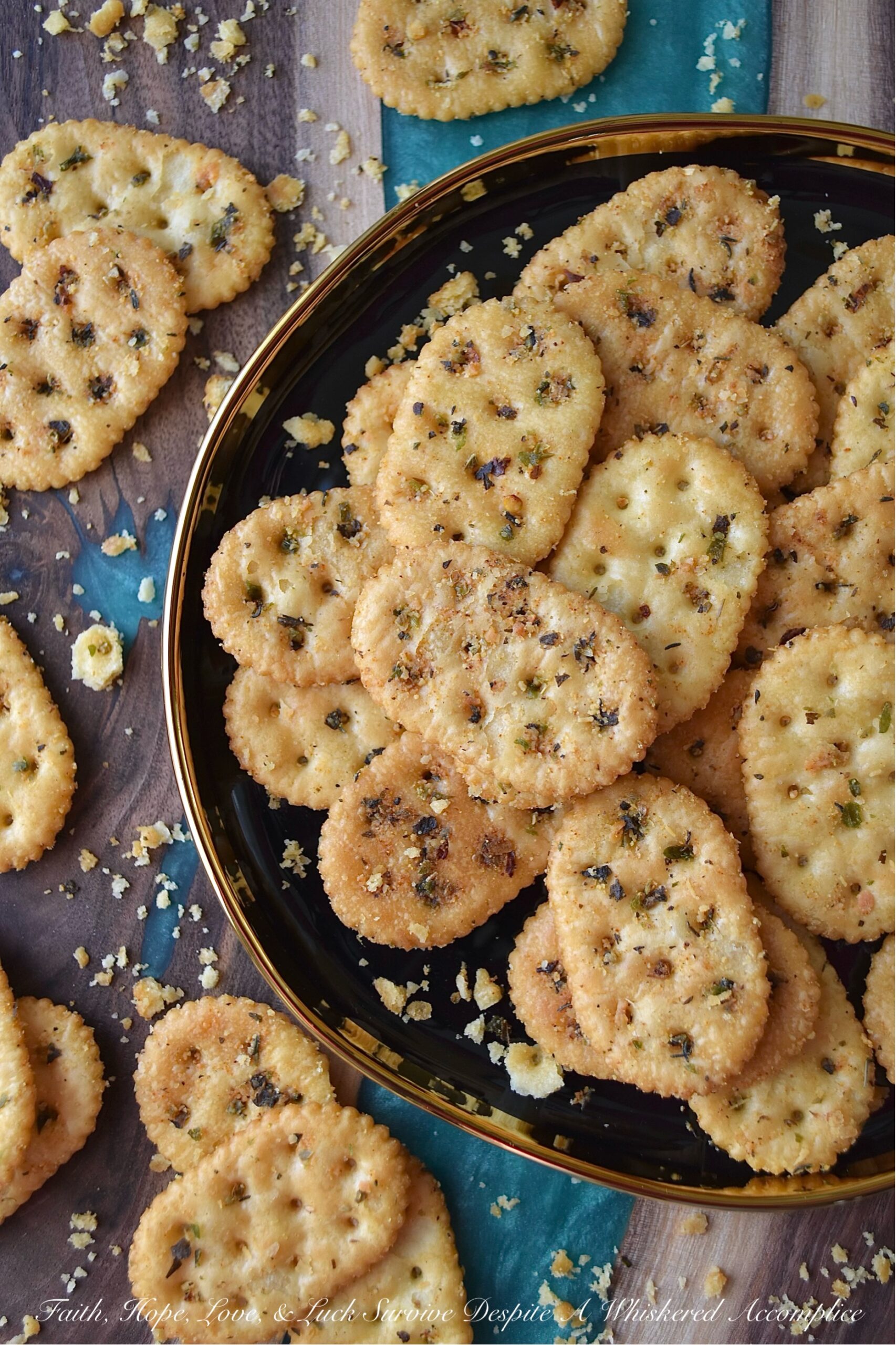 Baked Parmesan Italian Seasoned Crackers