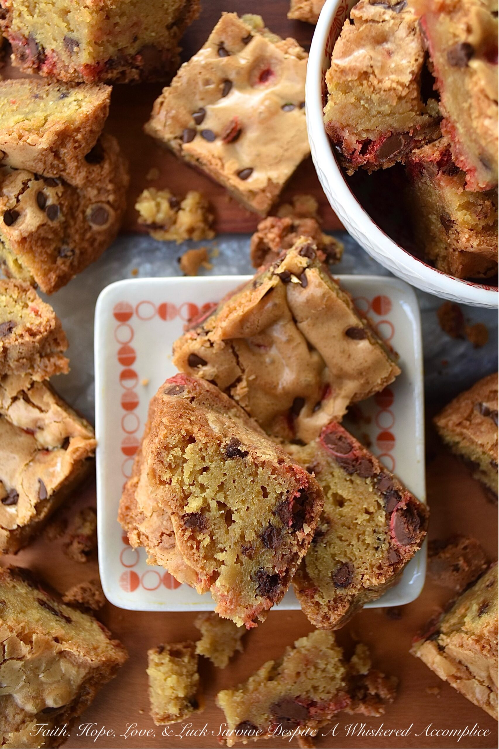 Chocolate Chip Cookie Blondies with M&M’s