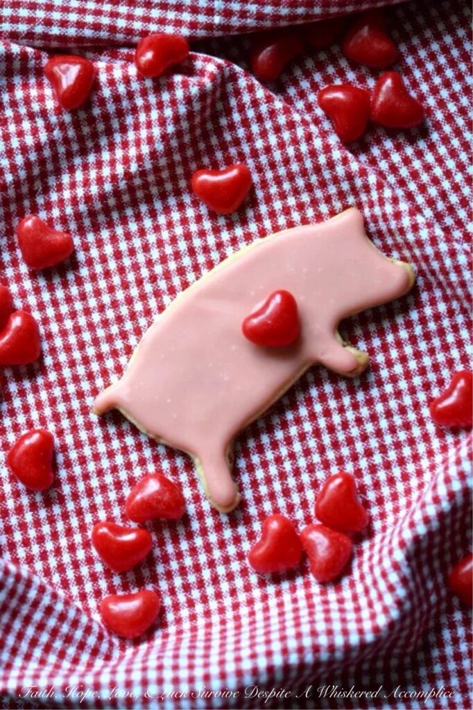 Bacon Maple Sugar Cookie Pigs of Love - These adorable pig-shaped cookies are not only infused with the savory taste of bacon but also have a touch of sweet maple flavoring. And, just in time for Valentine's Day, these cookies even have little cinnamon candy hearts to add an extra dose of adorable whimsy. So forget the traditional chocolates and roses, and give your loved ones the ultimate expression of love, bacon in the form of adorably cute tasty pig-shaped cookies.