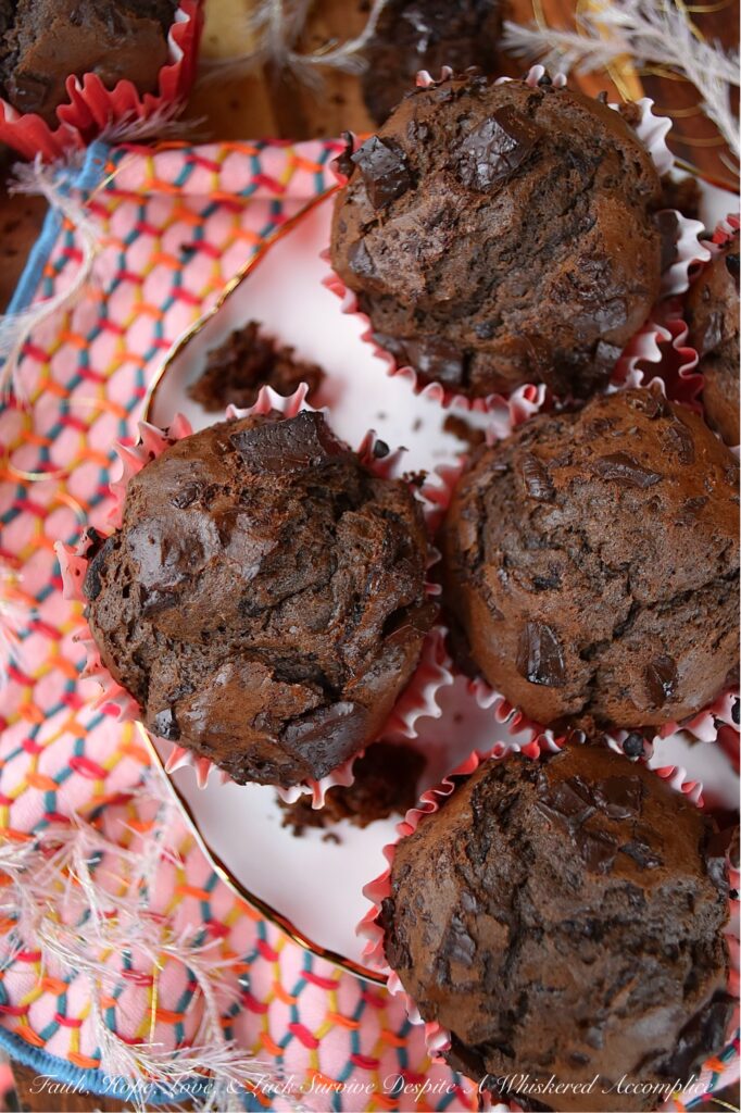 Dove Dark Chocolate Chunk Cakey Muffins - Say goodbye to boring breakfast options and hello to decadent chocolate muffins that will satisfy your sweet tooth without being too sugary. Made with Dove Dark Chocolate Promises, these muffins strike the perfect balance between dense and cakey, with a rich and chocolatey flavor that will leave you wanting more. And the best part? They're not overly sweet, making them the perfect breakfast treat. Paired with fresh fruit, this is one breakfast muffin you'll be excited to roll out of bed for.