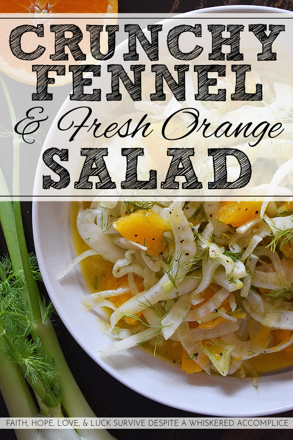 Crunchy Fennel & Fresh Orange Salad - This fresh orange and fennel salad is a healthy way to enjoy the crunchy texture of fennel and make you absolutely fall in love with this vegetable's flavor if you haven't already. Served at room temperature, this unique and simple salad is crunchy, slightly sweet, and extremely flavorful.