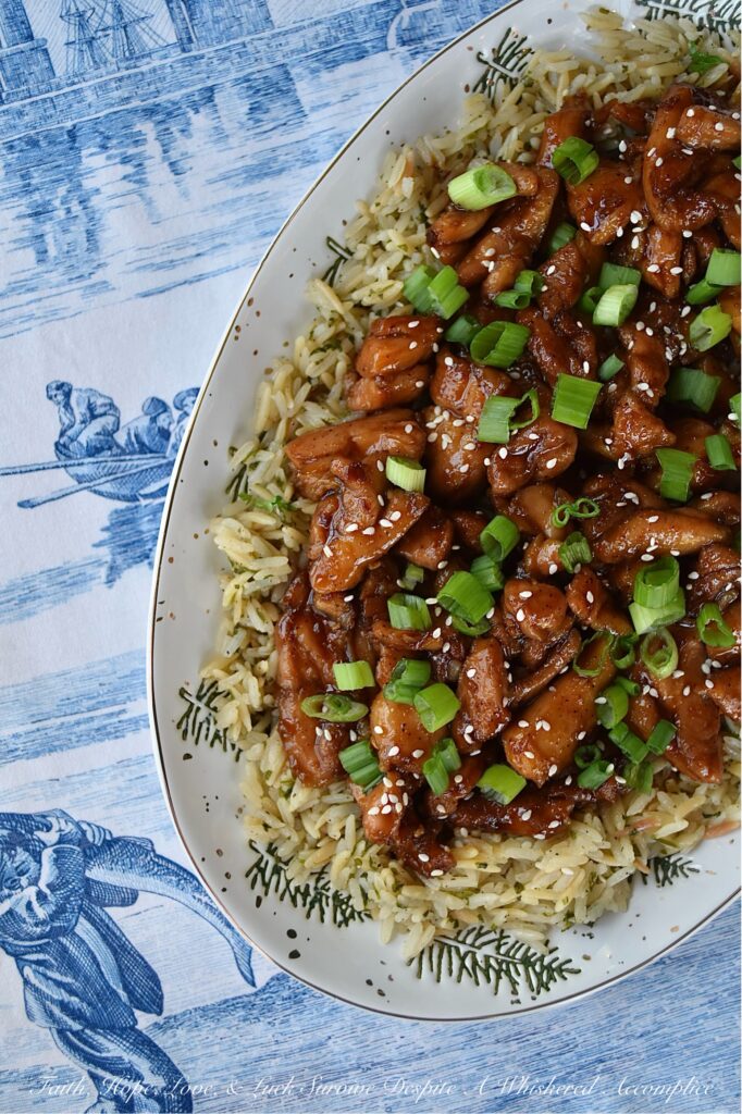 Sweet Whiskey Skillet Teriyaki Chicken - This easy skillet teriyaki chicken recipe requires minimal prep and is perfect for hectic evenings when you're craving takeout but still want to serve your family a home-cooked meal. Featuring a simple homemade teriyaki sauce flavored with sweet honey and a hint of smoky whiskey, this recipe transforms boneless, skinless chicken thighs into a quick weeknight meal that will surely become a family favorite.
