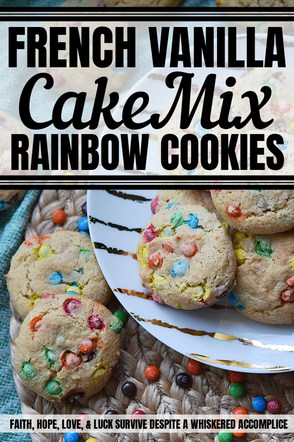 French Vanilla Cake Mix Rainbow Cookies - This sweet and colorful dessert recipe is for when you need cookies in your life but don't have a lot of time on hand to spend making them. By using a cake mix, you can quickly and deliciously make flavorful cookies using only six ingredients.