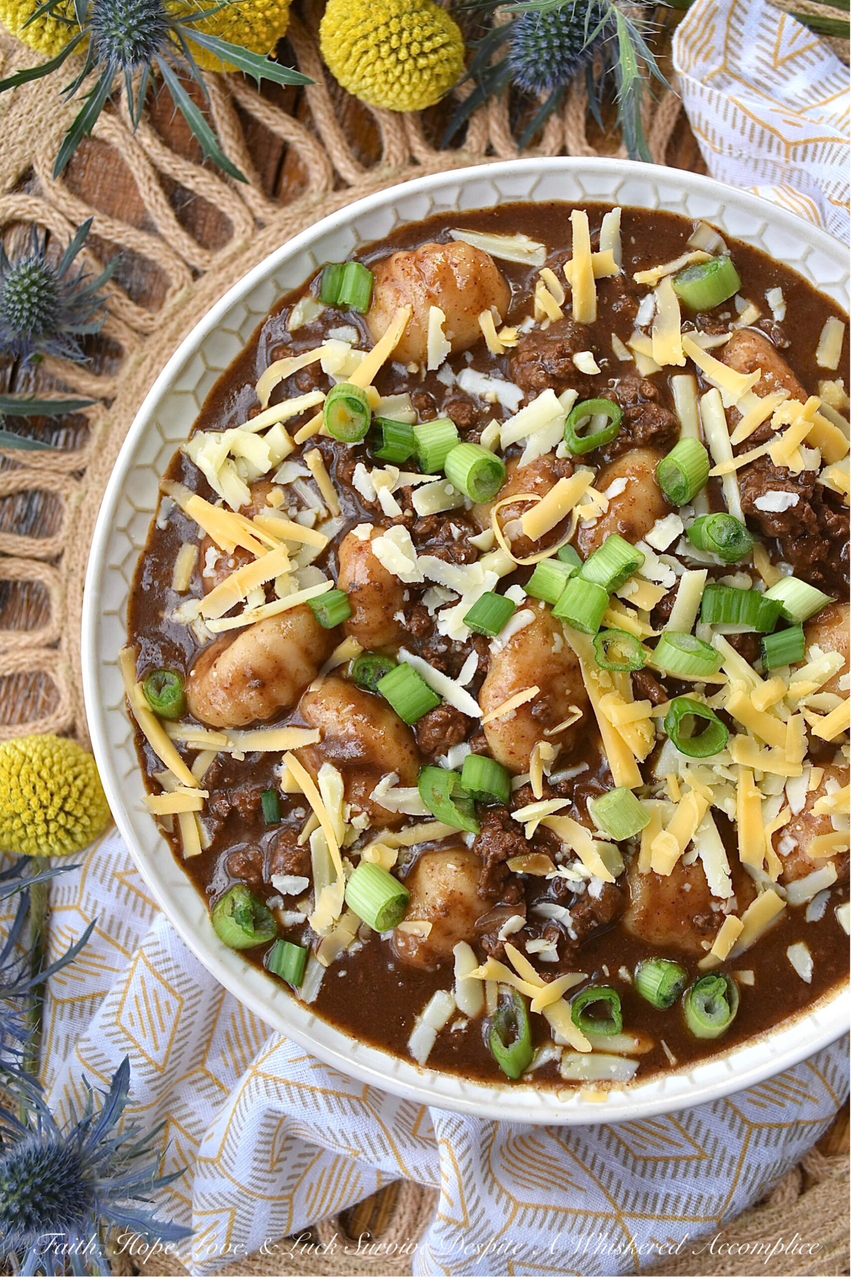 Guinness Stew Cincinnati Chili with Gnocchi