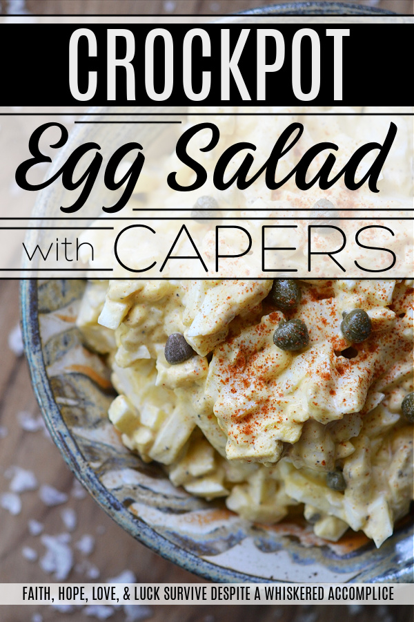 Crockpot Egg Salad with Capers - When it's hot outside and you're looking for an easy way to hard-boil eggs for egg salad without turning on your stove, try using a crockpot or slow cooker instead. It's a simple way to make hard-boiled eggs without overheating your kitchen during the warmer months of the year. A few capers and a little bit of tarragon vinegar make this crockpot egg salad bright, tangy, full of flavor, and perfect for summer gatherings or a refreshing lunch on a warm day.