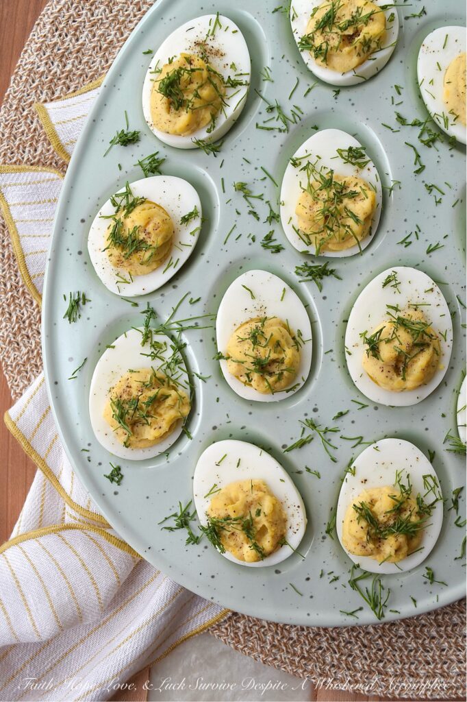 Sweet Honey Deviled Eggs with Fennel Fronds - If you're in search of a quick and easy recipe to prepare deviled eggs, this one is a perfect option. You can either use pre-shelled hard-boiled eggs from the store or hard-boil eggs at home. This simple and flavorful recipe includes a mix of sweet honey and spicy brown mustard, along with finely chopped fennel fronds that offer a hint of freshness and a pop of green color. Additionally, this recipe is an excellent way to utilize fennel fronds that might otherwise go to waste.