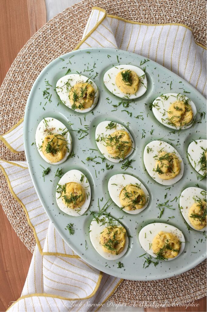 Sweet Honey Deviled Eggs with Fennel Fronds - If you're in search of a quick and easy recipe to prepare deviled eggs, this one is a perfect option. You can either use pre-shelled hard-boiled eggs from the store or hard-boil eggs at home. This simple and flavorful recipe includes a mix of sweet honey and spicy brown mustard, along with finely chopped fennel fronds that offer a hint of freshness and a pop of green color. Additionally, this recipe is an excellent way to utilize fennel fronds that might otherwise go to waste.
