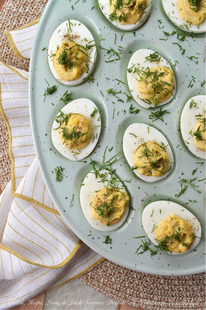 Sweet Honey Deviled Eggs with Fennel Fronds - If you're in search of a quick and easy recipe to prepare deviled eggs, this one is a perfect option. You can either use pre-shelled hard-boiled eggs from the store or hard-boil eggs at home. This simple and flavorful recipe includes a mix of sweet honey and spicy brown mustard, along with finely chopped fennel fronds that offer a hint of freshness and a pop of green color. Additionally, this recipe is an excellent way to utilize fennel fronds that might otherwise go to waste.