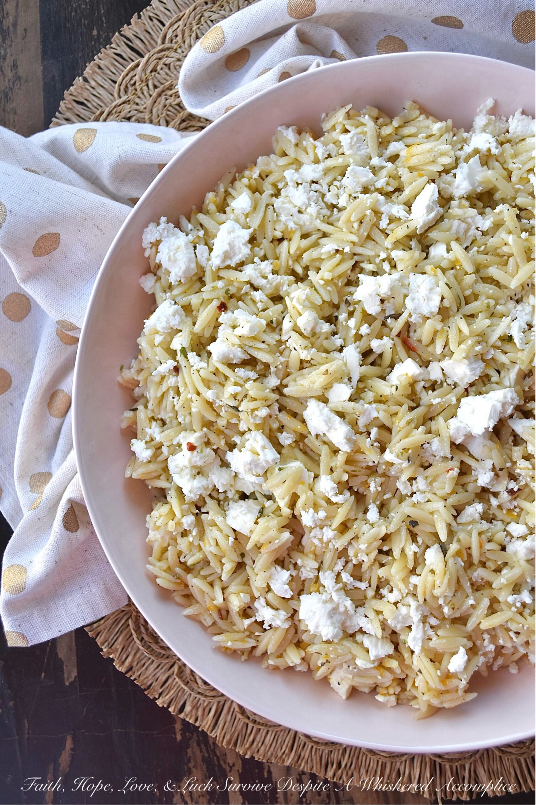 Orange & Feta Italian Orzo Pasta Salad