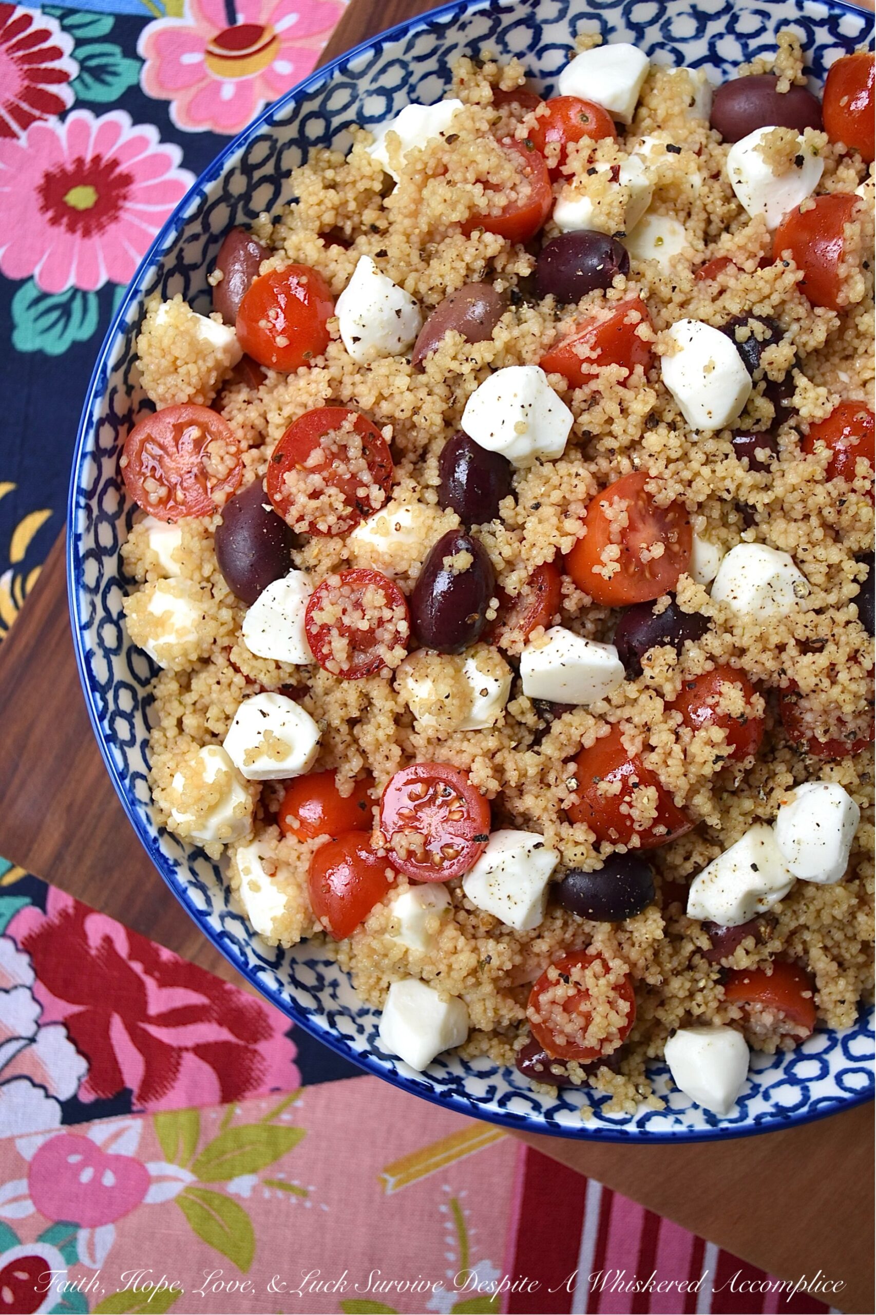 Kalamata, Mozzarella, & Tomato Couscous Salad