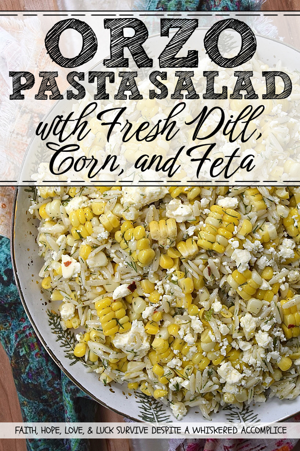 Orzo Pasta Salad with Fresh Dill, Corn, and Feta - This easy-to-make orzo pasta salad brings together the sweet, juicy kernels of summer corn, the fragrant flavor of fresh dill, and the tangy, salty goodness of crumbled feta cheese. Its dressing, which is a simple blend of lemon zest and juice, olive oil, honey, and a touch of seasoning, really allows the fresh corn and dill to shine in this simple, yet satisfying summer pasta salad.