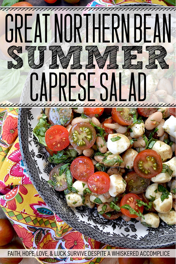 Great Northern Bean Summer Caprese Salad - Caprese salad, with its seasonal ingredients, vibrant colors, and refreshing flavors, is a classic summertime staple. This easy-to-assemble great northern bean salad is made with fresh basil, sun-ripened tomatoes, and creamy fresh mozzarella pearls. For a twist on the traditional recipe, try this no-cook bean salad that combines canned great northern beans with classic Caprese salad ingredients. Not only does this flavorful side dish complement most summer meals, but it also helps keep your kitchen cool during the hot and humid months of summer.