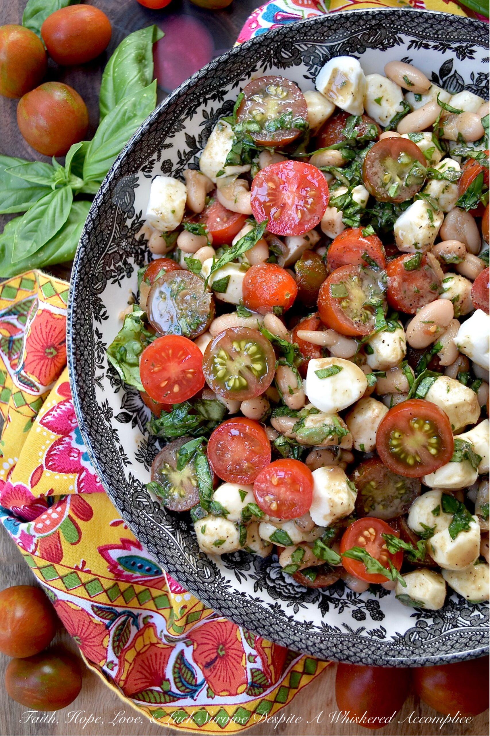 Great Northern Bean Summer Caprese Salad