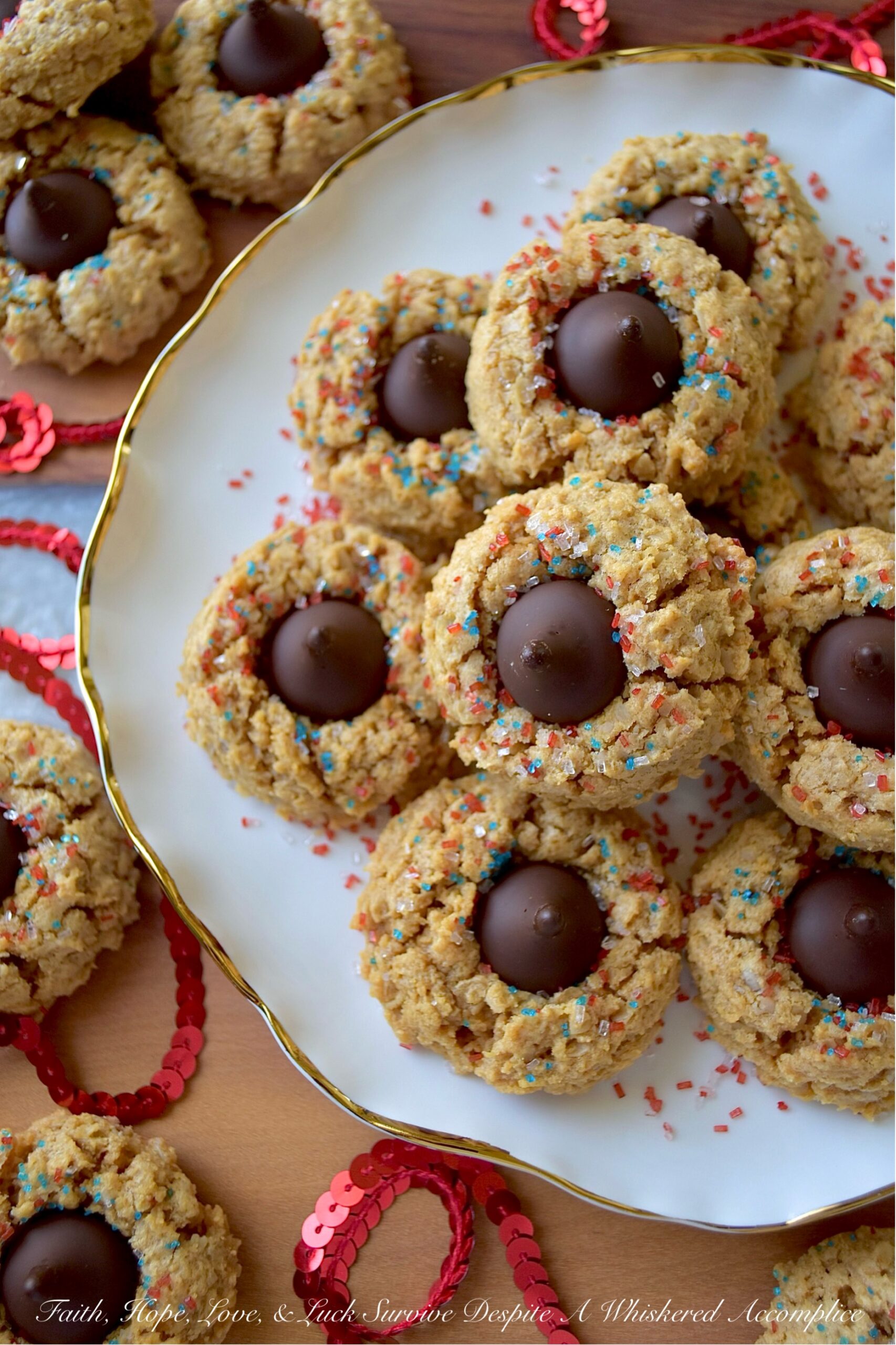 Firecracker Oatmeal Peanut Butter Blossoms