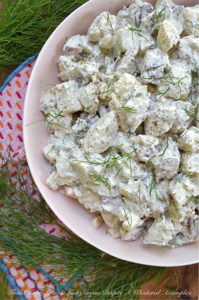 Creamy Potato Salad with Crunchy Fennel - When it comes to side dishes, potato salad is a timeless favorite at picnics, barbecues, and family gatherings. While classic traditional versions typically rely on celery and onion for their crunch and flavor, this creamy potato salad, which can be made with either red or gold potatoes, or a combination of the two, incorporates a generous amount of chopped fennel bulb and finely chopped fennel fronds for a refreshing crunch and an unexpected fresh burst of flavor.