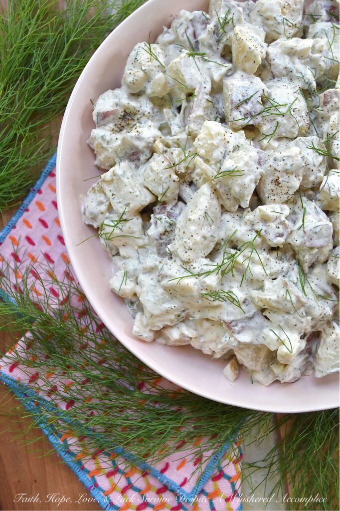 Creamy Potato Salad with Crunchy Fennel - When it comes to side dishes, potato salad is a timeless favorite at picnics, barbecues, and family gatherings. While classic traditional versions typically rely on celery and onion for their crunch and flavor, this creamy potato salad, which can be made with either red or gold potatoes, or a combination of the two, incorporates a generous amount of chopped fennel bulb and finely chopped fennel fronds for a refreshing crunch and an unexpected fresh burst of flavor.