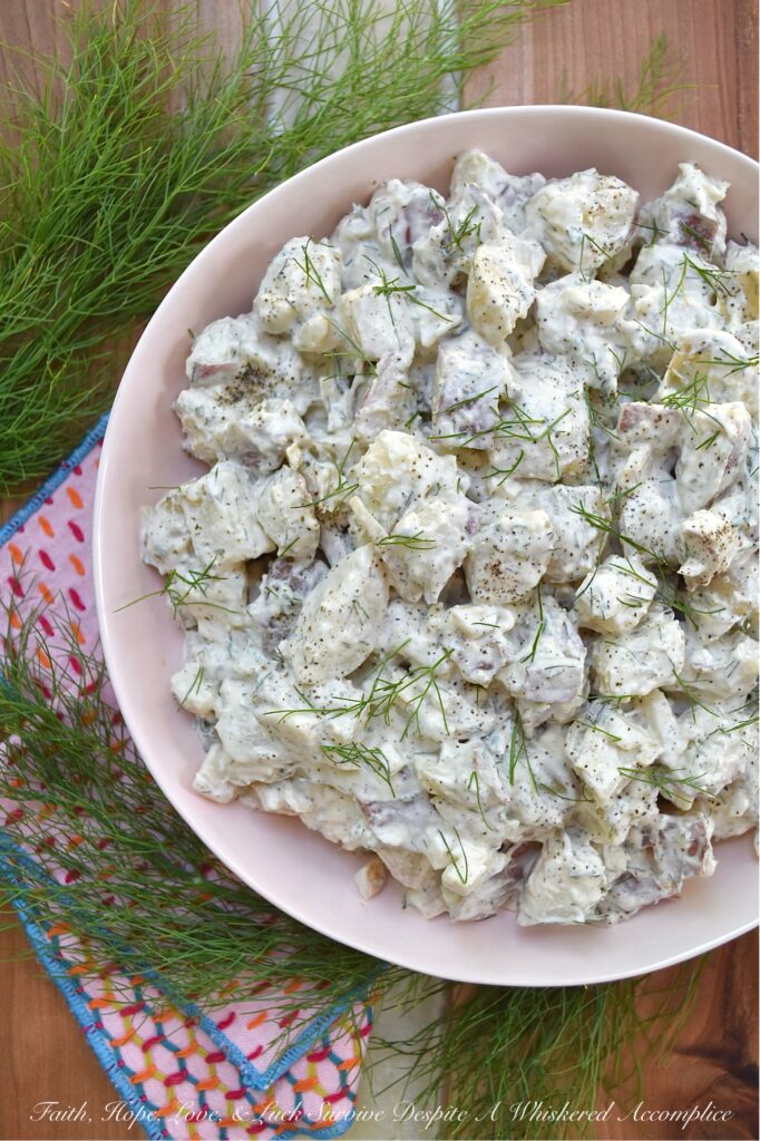 Creamy Potato Salad with Crunchy Fennel - When it comes to side dishes, potato salad is a timeless favorite at picnics, barbecues, and family gatherings. While classic traditional versions typically rely on celery and onion for their crunch and flavor, this creamy potato salad, which can be made with either red or gold potatoes, or a combination of the two, incorporates a generous amount of chopped fennel bulb and finely chopped fennel fronds for a refreshing crunch and an unexpected fresh burst of flavor.