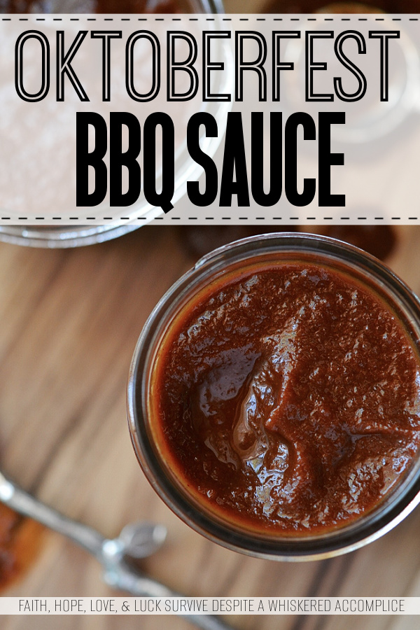 Oktoberfest BBQ Sauce - Looking to incorporate some festive Oktoberfest spirit into your fall cooking? This homemade autumn-inspired barbecue sauce perfectly blends the malty flavors of Oktoberfest beer with sweet, crisp apple, savory onion, and tangy ketchup. It's spiced to perfection, and the only tough decision you'll have this fall is deciding what to enjoy it on or with first.