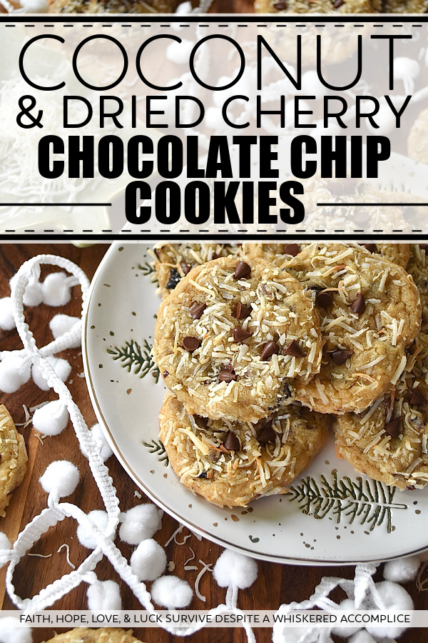 Coconut & Dried Cherry Chocolate Chip Cookies - If you're on the hunt for a simple yet irresistible gussied-up brown sugar cookie recipe, look no further. Imagine biting into a warm, chewy cookie that perfectly balances rich miniature semi-sweet chocolate chips with the crunchy texture of unsweetened shredded coconut and the tart zing of dried cherries. Whether you’re baking cookies for the holidays or simply craving a sweet treat, this recipe is sure to become a cherished favorite.