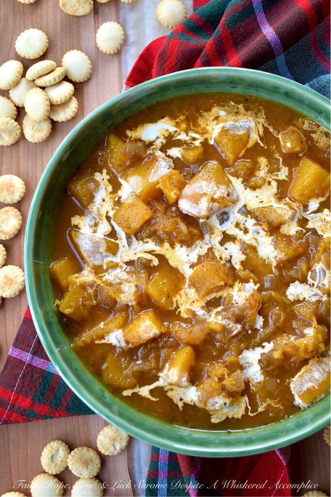 Autumn Chili-Spiced Chunky Pumpkin Soup - With fresh pumpkin as the star ingredient, this one-pot soup invites you to savor the autumn season with every delicious spoonful. Unlike traditional creamy pumpkin soups that can taste rich and heavy, this chili-spiced version is simple to make, healthy, and full of flavor and texture. With just the right amount of spice to help warm you up on a crisp fall day, this chunky pumpkin soup is bound to become a seasonal favorite.