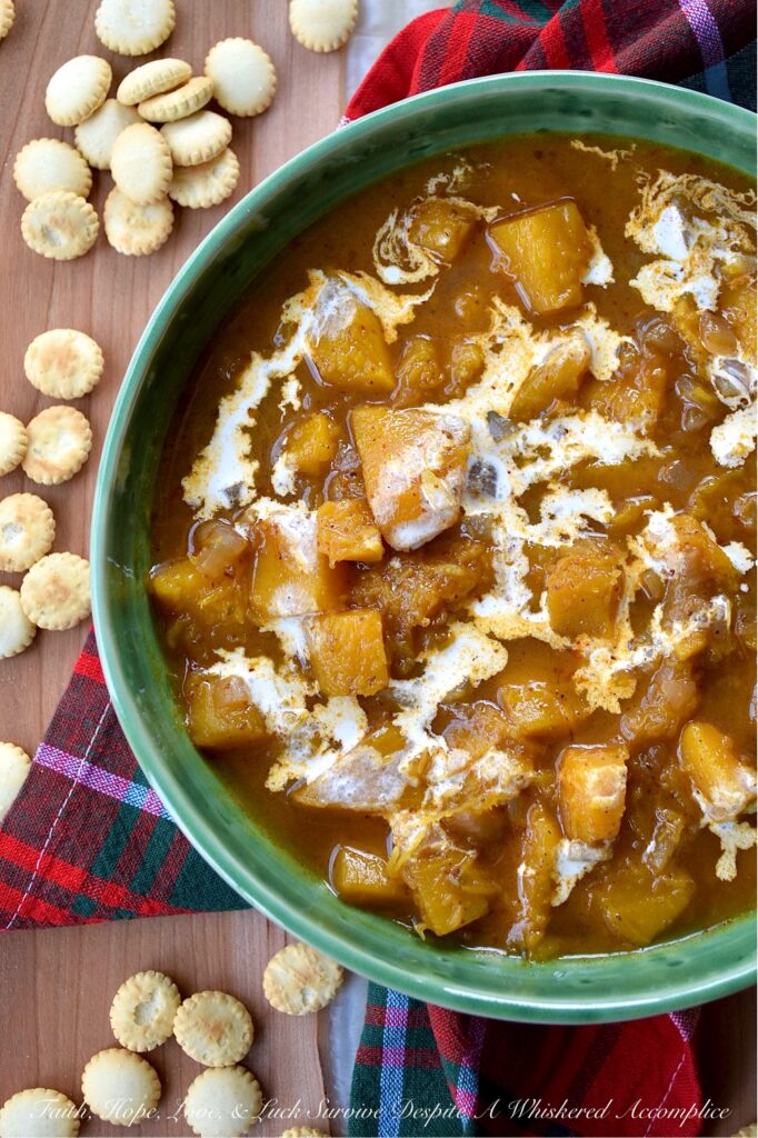 Autumn Chili-Spiced Chunky Pumpkin Soup - With fresh pumpkin as the star ingredient, this one-pot soup invites you to savor the autumn season with every delicious spoonful. Unlike traditional creamy pumpkin soups that can taste rich and heavy, this chili-spiced version is simple to make, healthy, and full of flavor and texture. With just the right amount of spice to help warm you up on a crisp fall day, this chunky pumpkin soup is bound to become a seasonal favorite.