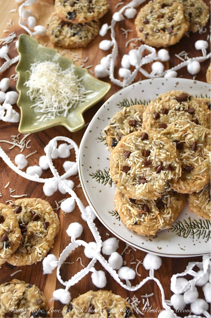Coconut & Dried Cherry Chocolate Chip Cookies - If you're on the hunt for a simple yet irresistible gussied-up brown sugar cookie recipe, look no further. Imagine biting into a warm, chewy cookie that perfectly balances rich miniature semi-sweet chocolate chips with the crunchy texture of unsweetened shredded coconut and the tart zing of dried cherries. Whether you’re baking cookies for the holidays or simply craving a sweet treat, this recipe is sure to become a cherished favorite.