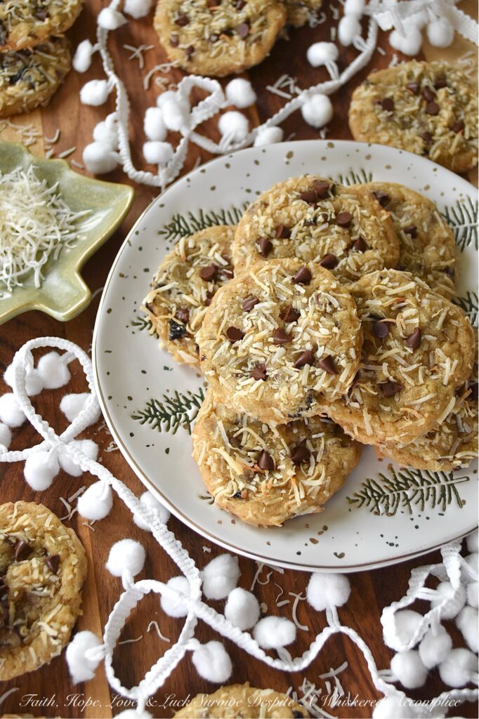 Coconut & Dried Cherry Chocolate Chip Cookies - If you're on the hunt for a simple yet irresistible gussied-up brown sugar cookie recipe, look no further. Imagine biting into a warm, chewy cookie that perfectly balances rich miniature semi-sweet chocolate chips with the crunchy texture of unsweetened shredded coconut and the tart zing of dried cherries. Whether you’re baking cookies for the holidays or simply craving a sweet treat, this recipe is sure to become a cherished favorite.