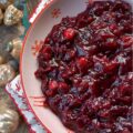 Cherry & Brandy Whole Berry Cranberry Sauce - Get ready to impress your holiday guests this season with this delightful sweet and tart cherry-flavored cranberry sauce. Made with frozen cherries, brandy, and a lovely mix of granulated and light brown sugars, this fresh cranberry side dish is sure to impress. With just a dash of cinnamon, a pinch of sea salt, and a hint of vanilla, it’s bursting with flavor. Best of all, this colorful cranberry sauce is super easy to make, leaving you more time to spend with your family and friends this holiday season.