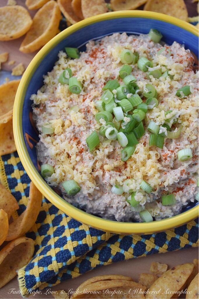 Cheesy Cheddar Taco-Seasoned Corn Chip Dip - Packed with freshly grated cheddar cheese and a zesty, slightly spicy, homemade taco seasoning, this cheesy taco-seasoned dip is the perfect companion to your favorite crunchy corn chips. Whether you're hosting a party, settling in to watch the big game, or simply craving a delicious treat, this corn chip dip is sure to please.