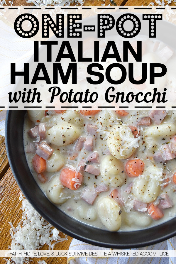 One-Pot Italian Ham Soup with Potato Gnocchi - Sometimes the last thing you have time for is an elaborate dinner. Life gets busy, and the thought of spending hours in the kitchen can be just exhausting. This Italian-seasoned soup recipe proves that you don't need fancy, elaborate ingredients or hours of cooking to create a flavorful, deeply satisfying meal. This one-pot soup combination of store-bought pillowy potato gnocchi, savory diced ham steak, and aromatic herbs all simmered together, delivers a convenient, delicious, and satisfying meal, perfect for those nights when you need a little bit of simple comfort food, fast.