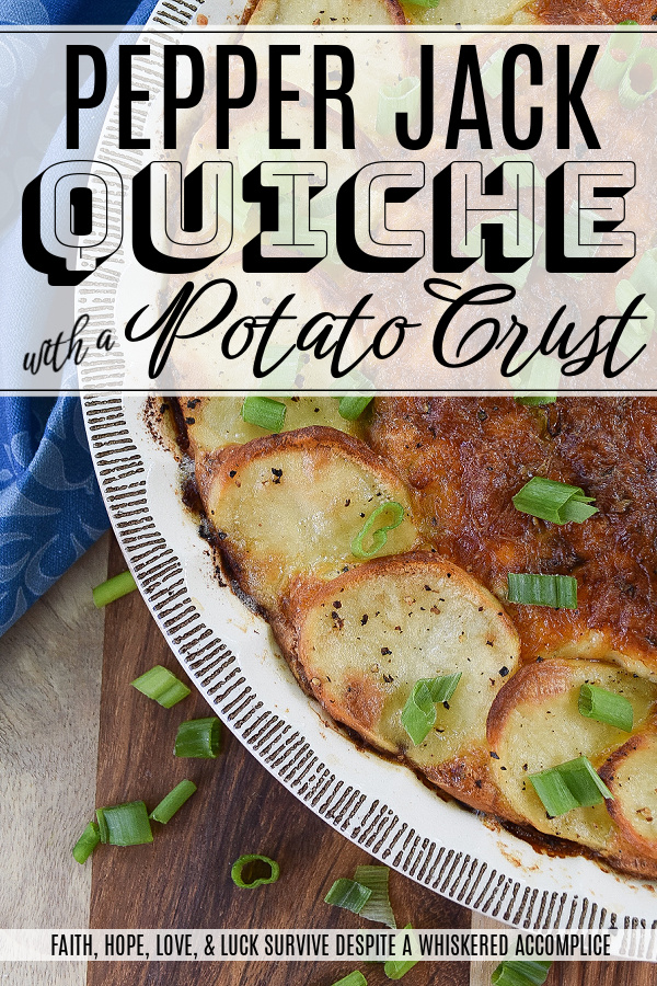 Pepper Jack Quiche with a Potato Crust - Not only is this quiche delicious, but it's also a very affordable meal to serve to a family of four or more. Its flavor comes from the slight spiciness of the pepper jack cheese, and the sliced potatoes, used for the crust, help create a meal that not only tastes great but is also very filling. And, if you're serving more than four people, you can easily serve it alongside your favorite green vegetable or salad to spread the quiche out even further.
