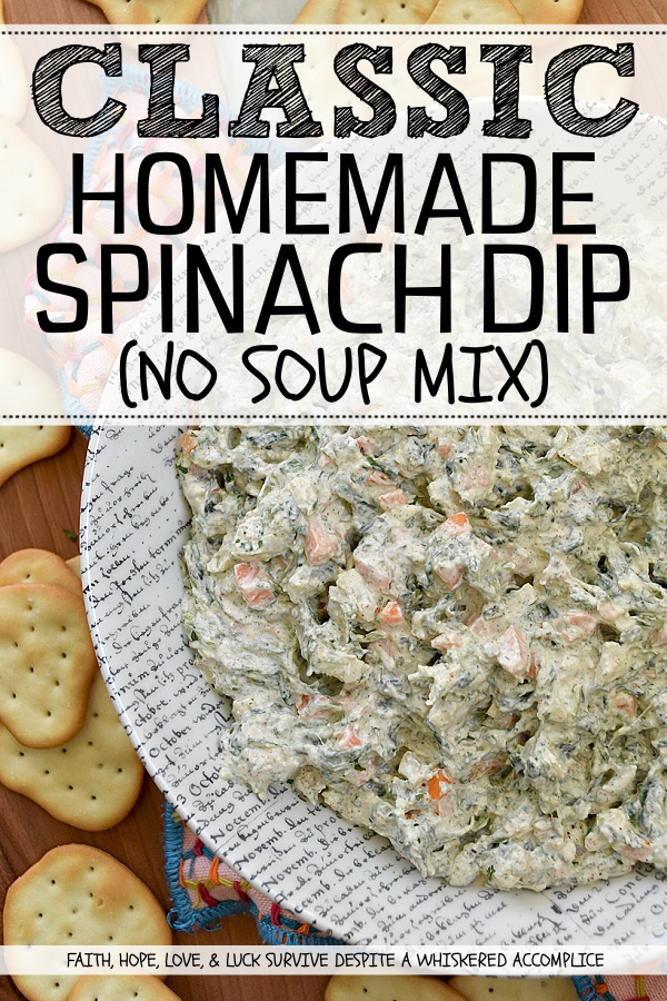 Classic Homemade Spinach Dip (No Soup Mix) - What makes this classic spinach dip truly special is its delicious homemade blend of herbs and seasonings. By skipping the packet of store-bought soup mix, you get a fresh and vibrant taste that pre-packaged versions simply can’t compete with. The result is a creamy, flavorful dip that's perfect for pairing with your favorite crackers, chips, or pretzels. This quick and easy homemade spinach dip is sure to be a hit at your next gathering.