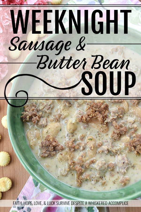 Weeknight Sausage & Butter Bean Soup - With work, family, and everything else life throws our way, finding time to prepare a satisfying and delicious meal can be tough. This flavorful sausage and butter bean soup uses simple ingredients, such as regular ground sausage and canned butter beans, to create a surprisingly quick and satisfying weeknight meal. And, for an extra indulgent touch, blending half of the soup gives it a creamy, luxurious texture that you'll absolutely adore. Get ready to add this delicious soup recipe to your weeknight dinner rotation.