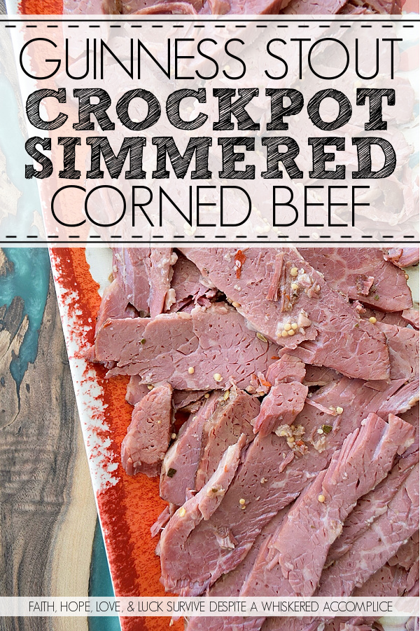 Guinness Stout Crockpot Simmered Corned Beef - Forget complicated recipes and wasted hours spent in the kitchen. With just five simple ingredients and the help of your trusty crockpot or slow cooker, you can transform a tough corned beef brisket into a melt-in-your-mouth masterpiece. This slow-cooked corned beef is simmered to perfection with Guinness Draught Stout, whole black peppercorns, sliced sweet yellow onion, and just enough water to cover the brisket, along with the traditional spice packet that comes with it. The result? A tender, juicy corned beef brisket, ready to be sliced and enjoyed with your favorite sides for a truly unforgettable meal.
