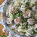 Sausage Meatballs with Vodka Fennel Sauce - These zesty sweet Italian sausage meatballs, swimming in a creamy white sauce, are sure to become a family favorite. The secret? Thinly sliced fennel adds a delicate anise flavor to the rich sauce, and a healthy splash of vodka adds a little flavor kick that’ll have everyone coming back for more. Plus, these meatballs are super versatile. Serve them over fluffy rice, your go-to pasta, creamy mashed potatoes, or even as meatball sliders for a fun game day or party appetizer.