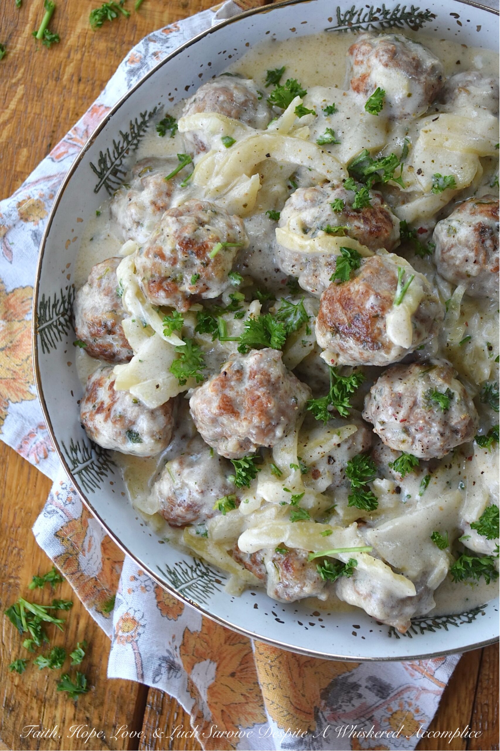 Sausage Meatballs with Vodka Fennel Sauce