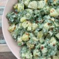 Chopped Kale Creamy Ranch Potato Salad - Say goodbye to boring traditional potato salad. This recipe gives the classic dish a vibrant and healthy twist with the addition of chopped kale. Forget everything you thought you knew about kale; when paired with creamy Yukon Gold Potatoes and a tangy homemade ranch dressing, it pretty much becomes a match made in heaven. Get ready for a potato salad recipe that will have everyone in your family coming back for seconds of this surprisingly tasty, green-packed side dish.