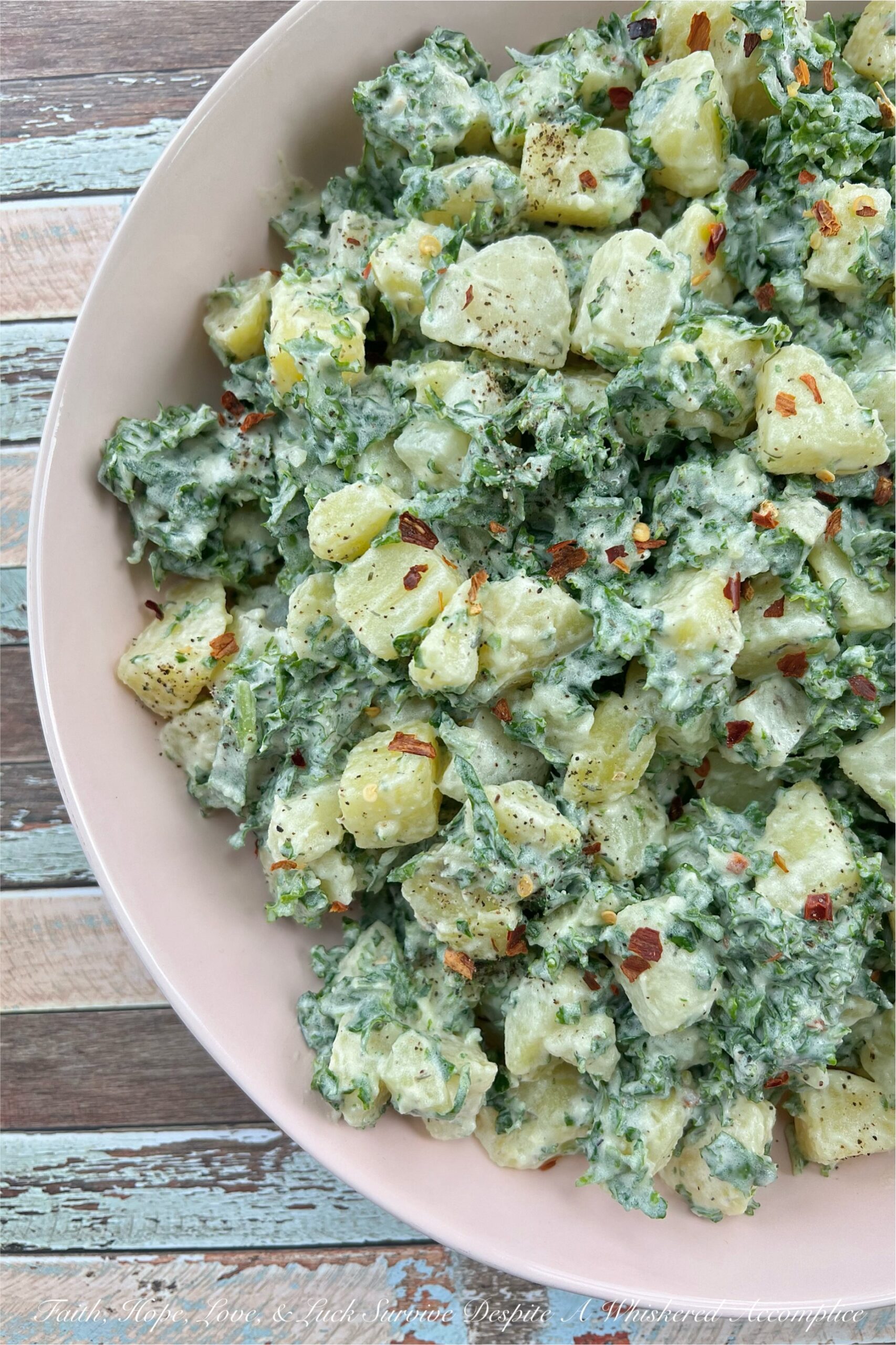 Chopped Kale Creamy Ranch Potato Salad
