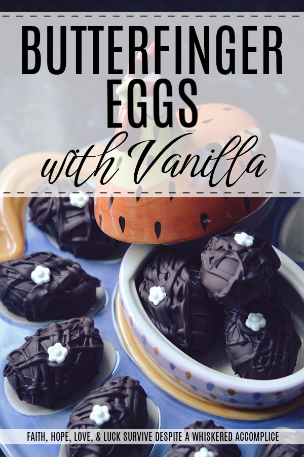 Butterfinger Eggs with Vanilla - Forget about throwing away that leftover Halloween candy corn. This simple, five-ingredient recipe for peanut butter and chocolate Easter eggs uses candy corn, peanut butter, vanilla, semi-sweet chocolate chips, and a touch of shortening to create a shockingly delicious faux-Butterfinger experience, perfectly shaped for springtime celebrations. If you just so happen to have a bag of candy corn on hand and are looking for a unique and unforgettably delicious Easter treat, this is one recipe you absolutely have to try.
