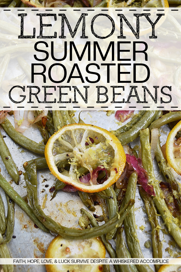 Lemony Summer Roasted Green Beans - It doesn't take much to make fresh summer green beans taste absolutely amazing. Roasting them is definitely the way to go. Topping them with a thinly sliced lemon while they are roasting and the zest and juice of yet another lemon after they are roasted helps to add lots of bright, tangy, and delicious lemony flavor.
