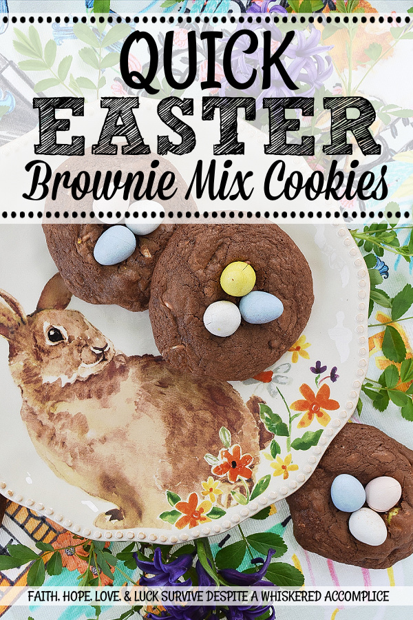Quick Easter Brownie Mix Cookies - With all of the fuss that goes into making Easter dinner, it's nice to have a quick and easy dessert that won't take hours to make. These festive spring cookies are made using a boxed fudge brownie mix and Cadbury Mini Eggs. In my world, any dessert recipe that requires only dirtying one bowl and one baking sheet is one that I can instantly fall in love with, holiday or no holiday.