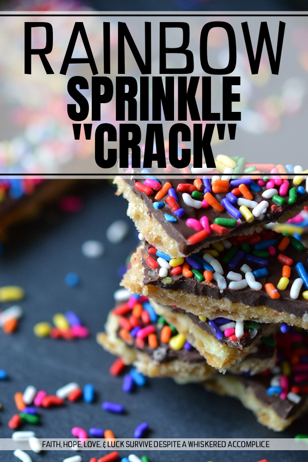 Rainbow Sprinkle "Crack" - Looking for a quick, easy, and utterly irresistible treat that's perfect for any celebration? This festive rainbow cracker candy combines the crispness of salty crackers with a rich, buttery toffee, a smooth layer of melted chocolate, and a playful pop of color from a generous shower of rainbow sprinkles. This sweet and crunchy treat is perfect for holiday gatherings, potlucks, or simply as a buttery, sweet pick-me-up.