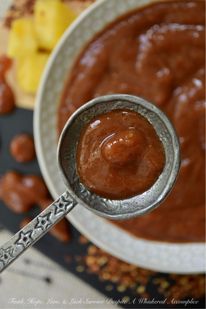 Sweet & Spicy Hawaiian Pineapple Ketchup - Tired of the same dull store-bought tomato ketchup? Prepare to transport your taste buds to a tropical island paradise with this sweet and spicy ketchup, infused with the tangy sweetness of fresh pineapple and the fiery kick of crushed red pepper flakes. A touch of savory soy sauce and subtle hints of onion, garlic, and ginger help make this Hawaiian-inspired condiment almost as versatile as it is delicious. Whether you use this ketchup to create your favorite party meatballs, as a spread with mayonnaise for ham or chicken sandwiches, as a glaze for grilled meats or seafood, or simply as a dip for grilled, roasted, or deep-fried vegetables, this sweet ketchup is sure to spice up your menu.