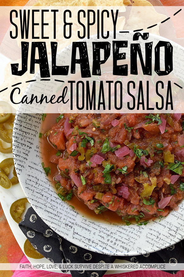 Sweet & Spicy Jalapeńo Canned Tomato Salsa - This simple recipe transforms a can of petite diced tomatoes into a vibrant, homemade salsa bursting with flavor. Savory garlic powder, onion powder, and smoky cumin are perfectly balanced by the zesty tang of pickled red onions and the delightful sweet heat of candied jalapeños. A touch of fresh cilantro and oregano adds a lovely pop of color and freshness, beautifully balancing all the flavors. Get ready to ditch your traditional, bland store-bought jar of salsa and embrace this easy-to-make homemade version that will have everyone asking for the recipe.
