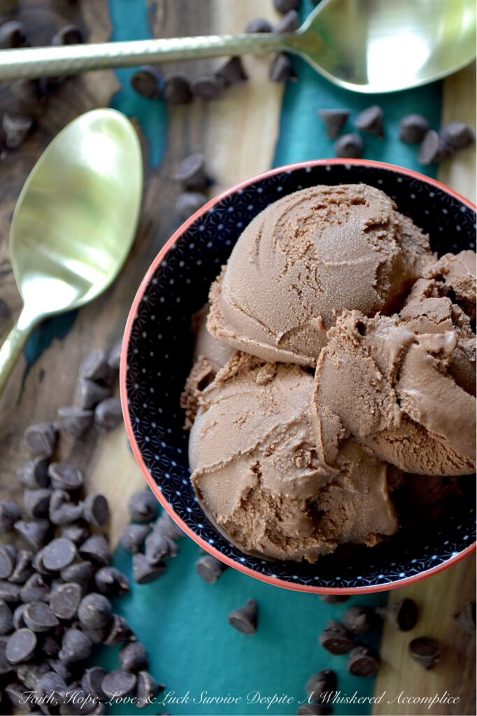 Chocolate Ice Cream (Made with Real Chocolate) - Whether you enjoy it straight from the bowl or paired with warm brownies, cake, or cookies, this chocolate ice cream made with real chocolate is a dream come true for any chocolate lover. Made from scratch with simple ingredients like heavy whipping cream, whole milk, granulated sugar, unsweetened cocoa powder, and semi-sweet chocolate chips, this frozen treat is simply irresistible. Each heavenly bite is packed with rich chocolatey goodness, guaranteed to satisfy even the most serious chocolate cravings.